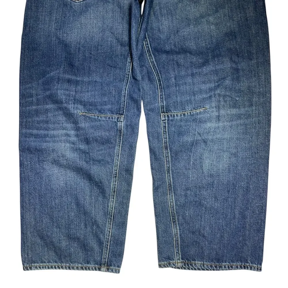 Madewell Medium Wash High-Rise Cropped Wide-Leg Jeans - Picture 3 of 11